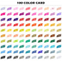 ABEIER Feutre a Alcool,100 Couleurs Twinmarkers Double Pointe Feutres Coloriage Adulte,Permanents Marqueur Kit,Marqueurs de Dess