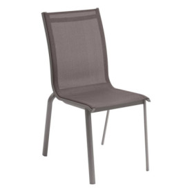 Chaise de Jardin Empilable Hespéride Axant Wengé - Aluminium et Texaline
