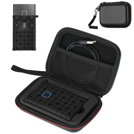 ProCase Étui pour SSD Samsung T7 / T7 Touch avec Pochette en Silicone, Housse de Voyage pour Portable SSD Externe, Boîtier de Pr