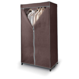 Armoire de Rangement Classic Domopak Living en Métal et Tissu Marron