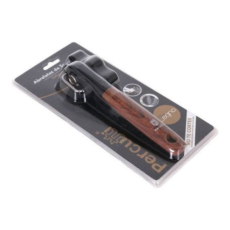 Ouvre-boîte Manuel Percutti Legno Noir Marron - Pratique et Sécurisé