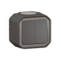 Interrupteur étanche double 10A anthracite Plexo Legrand 25,27 €