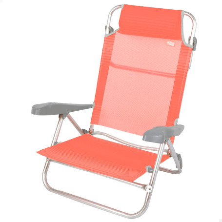 Chaise de Plage Pliante AKTIVE - 8 Positions, Corail, Confort Rembourré 151,91 €