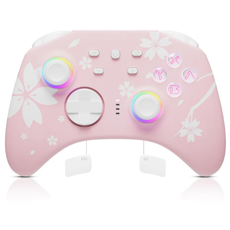 Manette Pro sans Fil Mytrix pour Nintendo Switch - Rose Sakura