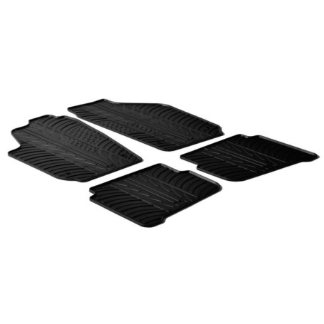 Tapis de sol en caoutchouc sur mesure Gledring pour Volkswagen Polo et Seat Ibiza