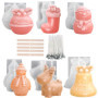 Treedix Lot de 6 Moules en Silicone 3D pour Bougies de Noël
