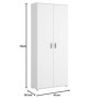 Armoire Multifonction Blanche avec Espace Balai - DEKIT