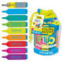 Kit de 10 Surligneurs Fluo Mitama - Pointe Ciseau 5 mm, Lavables et Non Toxiques