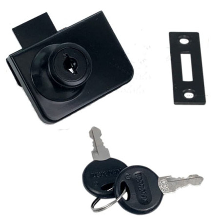 Serrure de Vitrine en Verre Noir - Sécurisez Vos Objets de Valeur