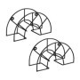 Support Mural Pratique pour Tuyau d'Arrosage - Lot de 2 en Acier Noir