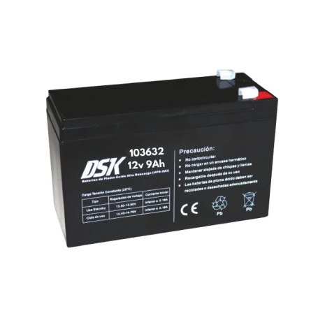 Batterie AGM DSK 12V 9Ah - Haute Décharge pour UPS et Sécurité