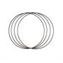 Set de 4 Cerceaux Métalliques Noir Ø 25 cm pour Attrape-Rêves et Décorations DIY