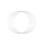 Cerceau Métallique Argenté Ø 25 cm - 4 Pièces pour DIY et Décoration