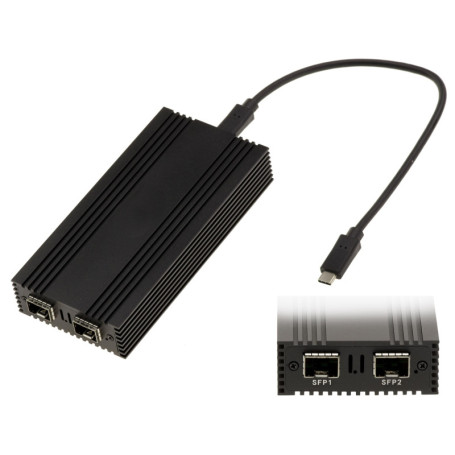 Adaptateur USB-C Thunderbolt 3 vers Réseau Fibre SFP+ 10G