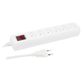Bloc Multiprise Suisse 6 Prises T13 1,5m - Blanc - Zenitech
