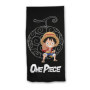 Serviette de Plage One Piece Luffy en Coton Noir - 90x170 cm