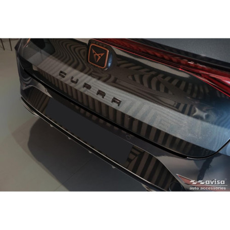 Protection de Seuil Arrière Inox Noir Mat pour Seat Leon Sportstourer 2020-2024