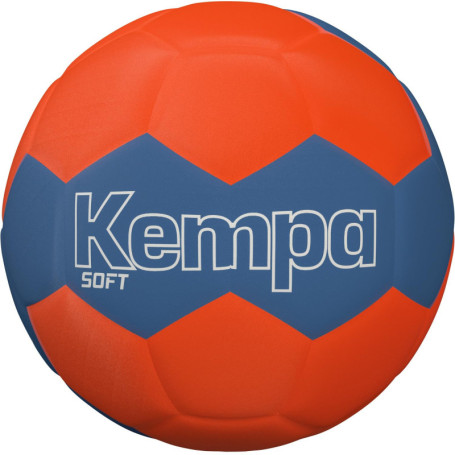 Ballon de Handball Kempa Soft pour Adultes - Gris Glace/Rouge Fluo