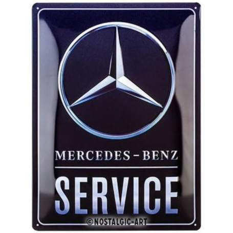 Plaque Vintage Mercedes Benz - Décoration Murale Rétro en Métal