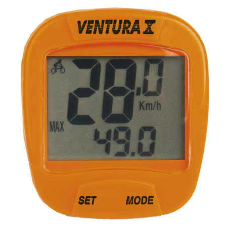 Compteur de Vélo Ventura X O avec Écran LCD Orange