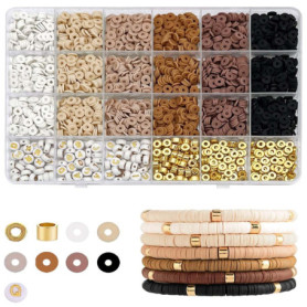 Kit de Perles d'Argile Polymère Disnace - 2114 Pièces pour Création de Bijoux