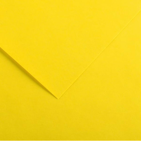 Pack de 25 Feuilles Canson Colorline 70x100 cm Jaune Canari 220 g