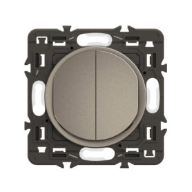 Interrupteur Double Va-et-vient 10A Titanium - Legrand