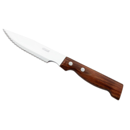 Couteau de Table Arcos en Acier Inoxydable NITRUM - Lame Dentelée 12 cm avec Manche en Bois