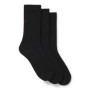 HUGO Lot de 3 Paires de Chaussettes Mi-Mollet pour Hommes - Couleur Noire