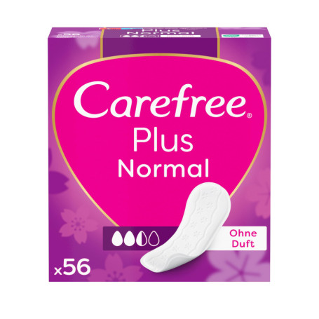 Carefree Lot de 56 Protège-Slips Plus Normal au Parfum Léger - Super Absorbants