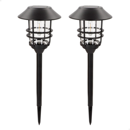 Lot de 2 balises LED solaires AKTIVE pour jardin et terrasses