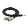 Adaptateur Audio Y Splitter 6.35mm vers Double XLR Femelle - 1.5m