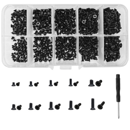 Lot de 600 vis M2 M2,5 M3 avec tournevis pour ordinateur portable