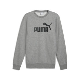 Sweat Crew PUMA Ess No. 1 Logo pour Homme - Gris Moyen