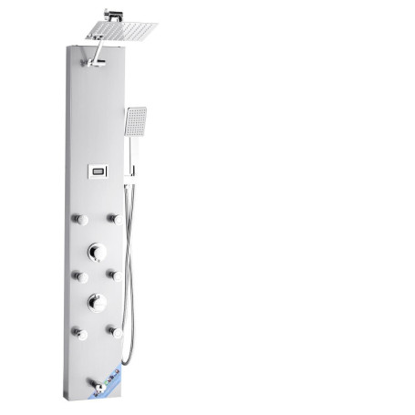 Colonne de Douche VEVOR avec Pommeau Effet Pluie et 6 Jets Corporels