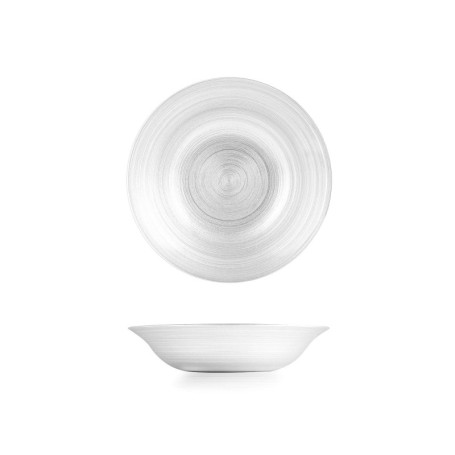 Set de 6 Assiettes Creuses en Verre Transparent H&H - Collection Circle