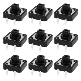 EMSea 50 Interrupteurs Momentanés 12x12mm pour Circuits Électroniques