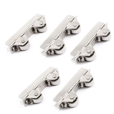 Roulette de Porte Coulissante en Métal Argenté - 5pcs