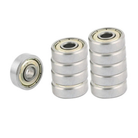 Pack de 10 Roulements à Billes 625ZZ en Acier au Carbone - 16 x 5 mm