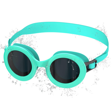 Lunettes de Natation Enfant Ambienden Anti-Buée UV - Vision Panoramique Cyan