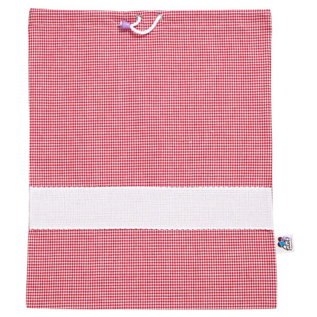 Sac à Maternelle Vichy Rouge en Coton - Personnalisable et Pratique