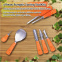 Kit de Sculpture de Citrouille Halloween Taspire - 7 Outils en Acier Inoxydable avec Pochoirs