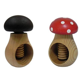 Lot de 2 casse-noix en bois de hêtre naturel - Wooden World