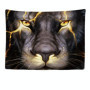 Tapisserie Murale Lion Aesthetic 200x150 cm - Décoration Naturelle pour Chambre