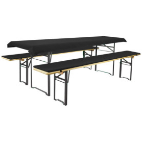 Ensemble de Coussins et Nappe pour Mobilier de Brasserie - Noir
