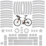 Lot de 66 autocollants réfléchissants pour jantes de vélo - Visibilité accrue