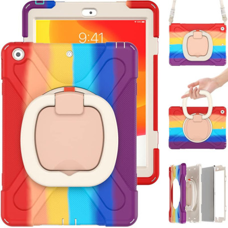 Étui de Protection YEOU pour iPad Mini 6 avec Support Rotatif 360° - Rouge Clair