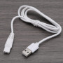 Câble de Chargeur USB EMSea pour Rasoir Finishing Touch - 1m, Blanc, 2 pièces