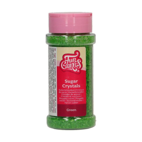 Cristaux de Sucre Verts FunCakes - Décoration Joyeuse pour Gâteaux et Cupcakes - 80 g