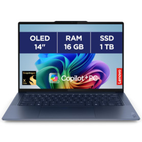 Lenovo Yoga Slim 7 - Ordinateur Portable 14'' 3K OLED 90Hz - 16Go RAM, 1To SSD, Windows 11 - Cosmique Bleu